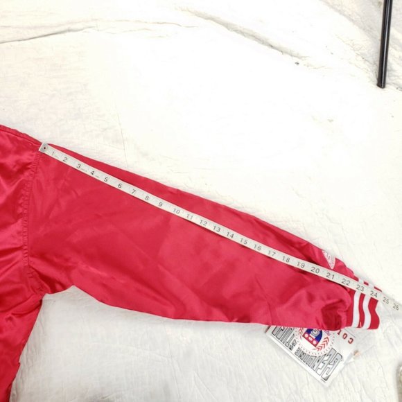 NWT Ohio State Buckeyes Satin Varsity Bomber Jacket Fits Mens Small To Medium - Picture 6 of 12